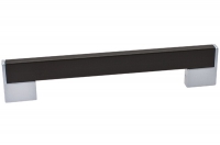 Ручка-скоба 192мм, отделка хром матовый лакированный + венге 8.1073.0192.42-1894