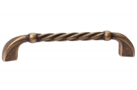 Ручка-скоба 96мм, отделка бронза античная 7582/831