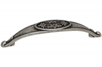Ручка-скоба 128мм, отделка серебро старое 15177Z12800.25