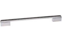 Ручка-скоба 224-192мм, отделка хром глянец + чёрный глянец 8.1092.224192.40-53
