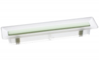 Ручка-скоба 96мм, отделка транспарент матовый + светло-зелёный 8.1069.0096.94-0411