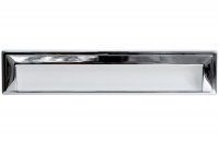 Ручка врезная 192мм, отделка белый глянец + хром глянец 8.1005.0192.70-40