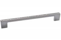 Ручка-скоба 192мм, отделка хром глянец + горный хрусталь CH0102-192.PC