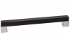 Ручка-скоба 128мм, отделка венге + хром матовый