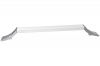 Ручка-скоба 128мм, отделка хром глянец + белый матовый