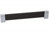 Ручка-скоба 352мм, отделка хром матовый лакированный + венге