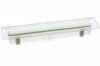 Ручка-скоба 96мм, отделка транспарент матовый + светло-зелёный