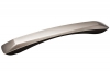 Ручка-скоба 192мм, отделка нержавеющая сталь + чёрный пластик
