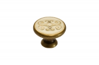 Ручка-кнопка, отделка бронза "Флоренция" + бежевая эмаль (1 винта М4х22 + 1 винт М4х25) 24134Z03000.L09T