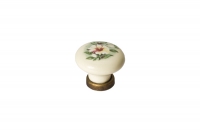 Ручка-кнопка, отделка бронза античная + керамика 9772/831
