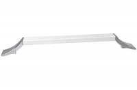 Ручка-скоба 128мм, отделка хром глянец + белый матовый 8.1093.0128.40-70