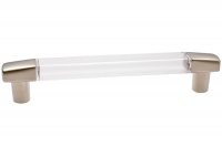 Ручка-скоба 160мм, отделка никель матовый + транспарент прозрачный 8.987.0160.30-93