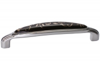 Ручка-скоба 128мм, отделка хром глянец + керамика M55X.07.D2.MCRG