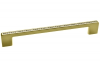 Ручка-скоба 192мм, отделка золото глянец + горный хрусталь CH0102-192.GP