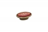 Ручка-кнопка, отделка бронза старая + керамика (1 винт М4х22.5 + 1 винт М4х25)