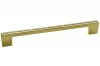 Ручка-скоба 192мм, отделка золото глянец + горный хрусталь